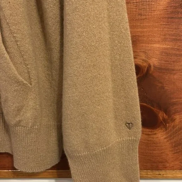 Seven Gauge Beige Cashmere Hoodie - Picture 3 of 6